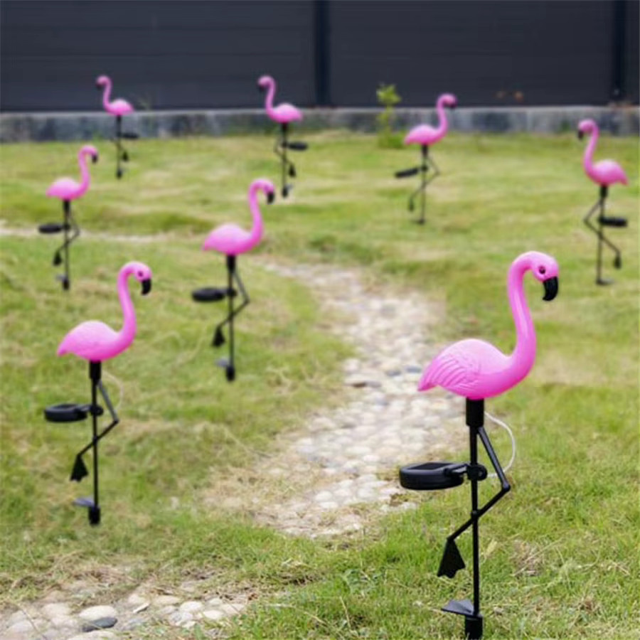 PAMNNY 3-in-1 Solar-Gartenleuchte Flamingo Pink mit Dämmerungssensor als wasserdichte Solar-Wegbeleuchtung für den Außenbereich - Bild 2