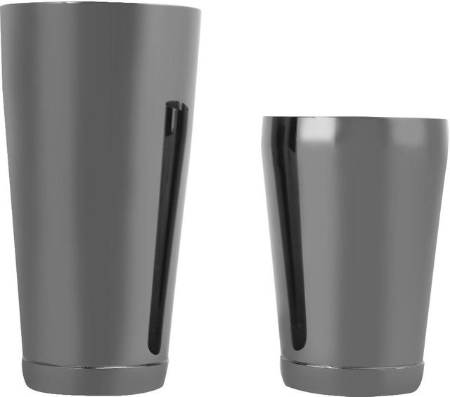 TOMTOP JMS Boston Shaker Set aus Edelstahl, leakproof Cocktailshaker in Schwarz und Silber - Bild 1