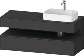 Duravit Waschtischunterschrank Qatego in Grau Matt mit B/T/H: 140 x 55 x 60 cm - Bild 1