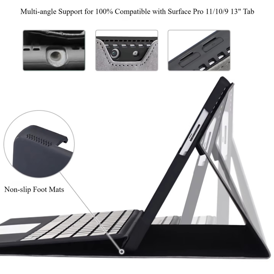 Schutzhülle für Microsoft Surface Pro 11/10/9 aus schlankem PU-Leder mit Smart Stand Folio Funktion - Bild 3