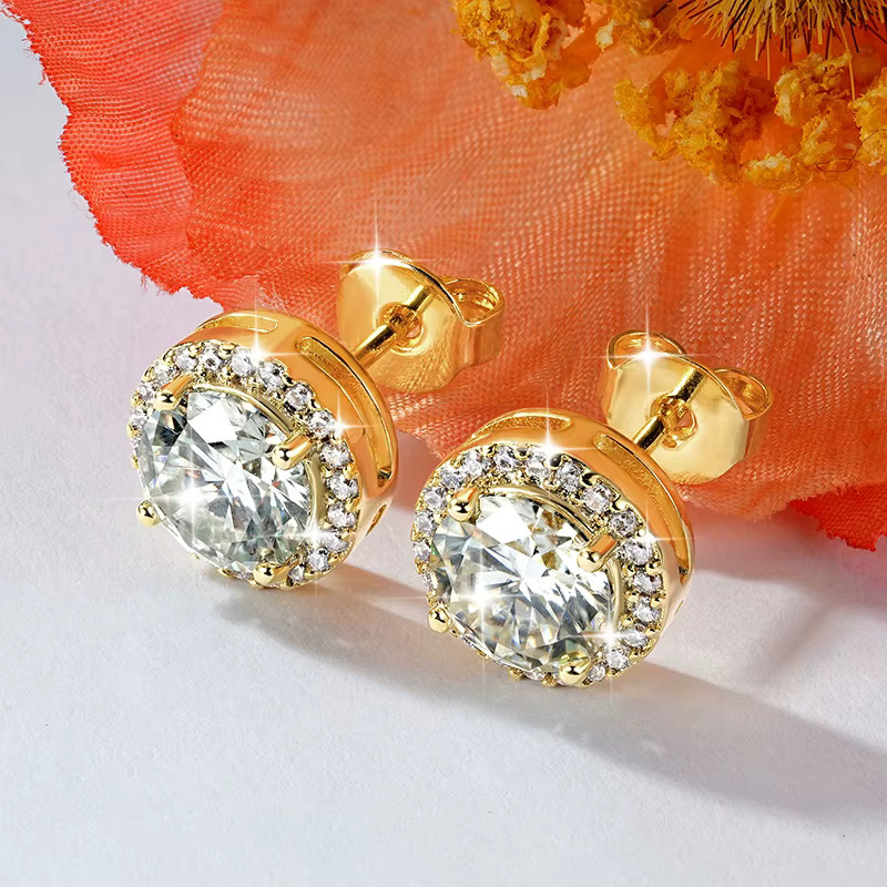 Ohrstecker Moissanit, 14K Gold Filled, Damen - Bild 3