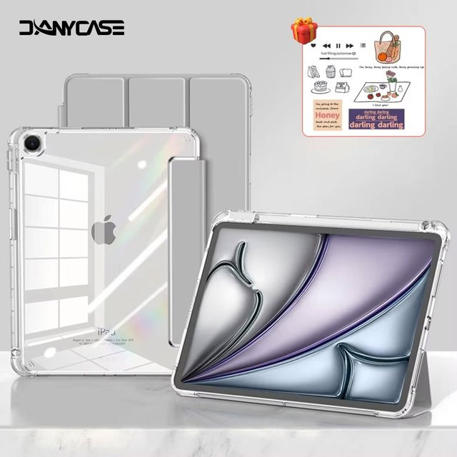 Apple iPad Hülle Smart Case mit Stifthalter in Grün Transparent für iPad Pro, Air und Mini Generationen - Bild 1