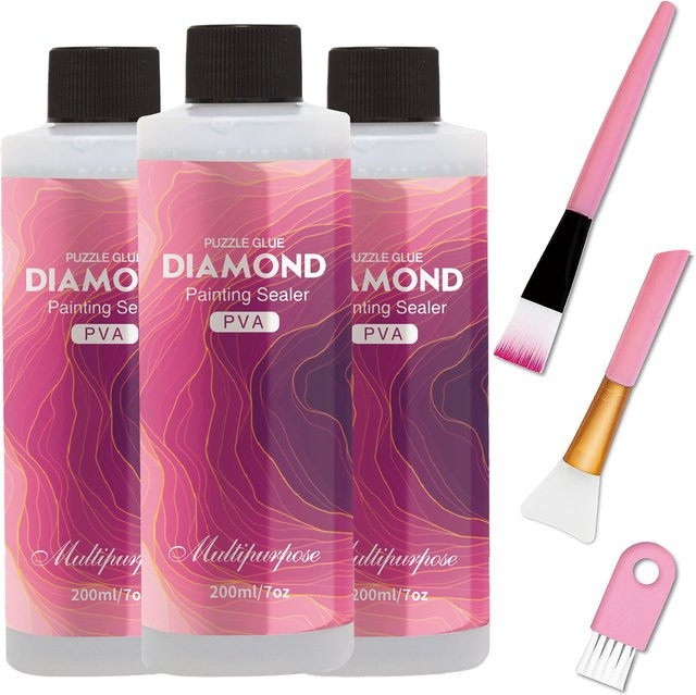 Diamant-Malerei-Versiegelung in Transparent für permanenten Halt und Glanzeffekt, 60 ml oder 200 ml - Bild 1
