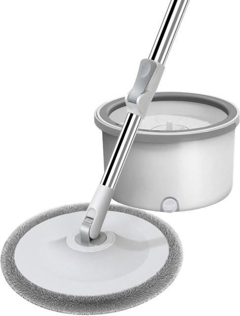 Aimo Bodenwischset mit Schmutzwassertrennung und Edelstahlwischer in Weiß für Nass- und Trockengebrauch - Bild 1