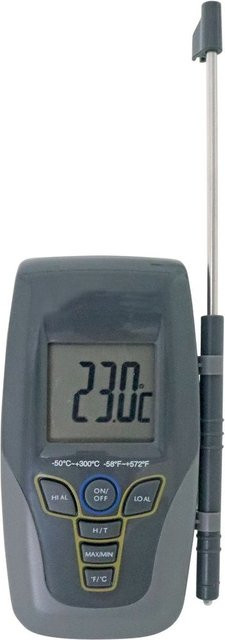 Schneider Präzisionsthermometer in Grau mit Edelstahl und Kunststoff, Breite: 60 cm, Höhe: 12 cm - Bild 1