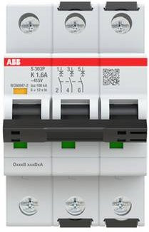 ABB S303P-K1.6 Leitungsschutzschalter 1,6A 415V in Weiß - Bild 1