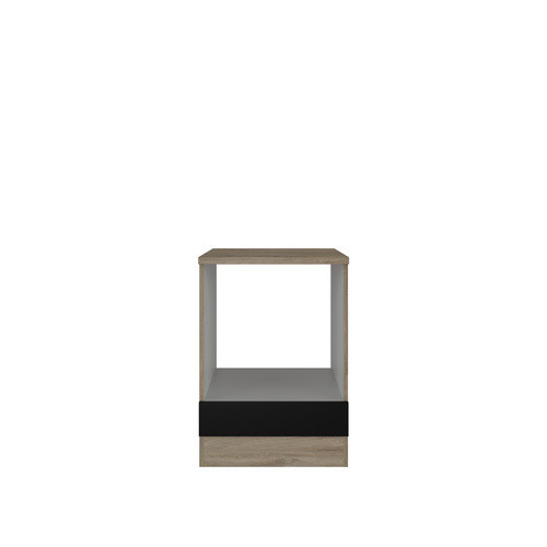 Flex-Well Herdumbauschrank Capri in Schwarz Matt mit Endgrain Oak Front, B/H/T: 60 x 85 x 60 cm - Bild 2