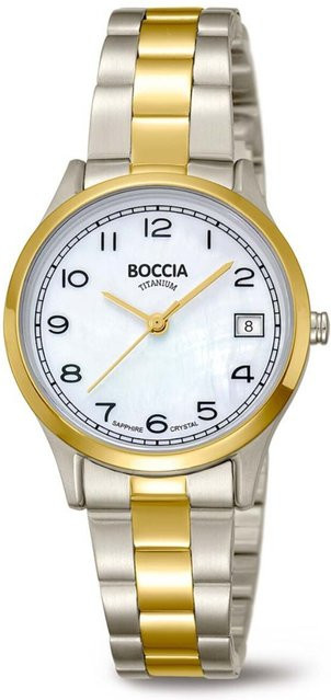 Boccia Damenuhr, Titan, Quarz, 31 mm, Weiß, 5 ATM - Bild 1