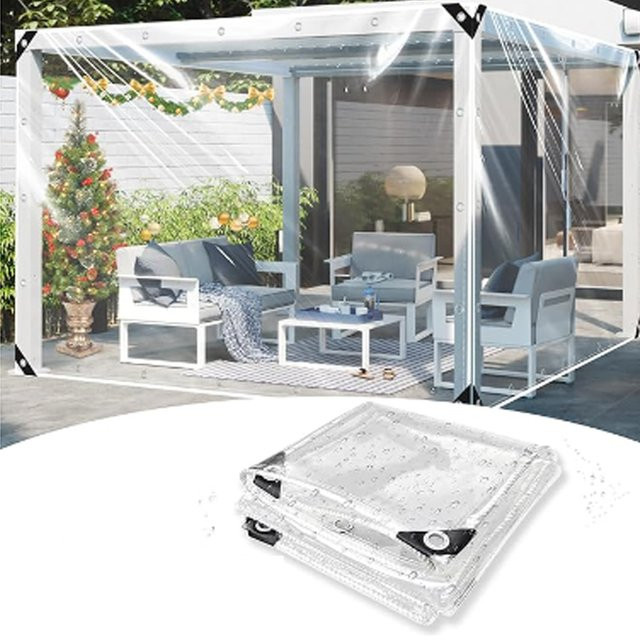Transparentes wasserdichtes PVC-Tuch mit 0,35 mm Stärke für Pflanzengewächshäuser und Terrassen - Bild 1