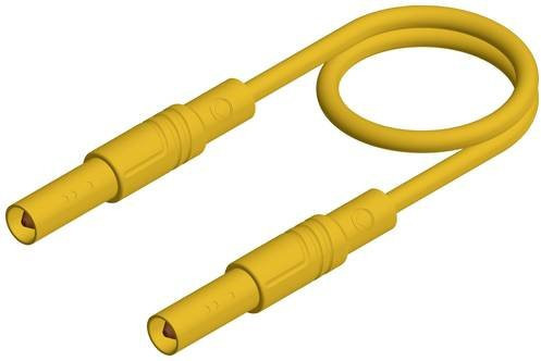 Hirschmann Test & Measurement MLS GG 100/1 ge Sicherheits-Messleitung mit 4mm Lamellenstecker in Gelb, Länge: 1,00 m - Bild 1