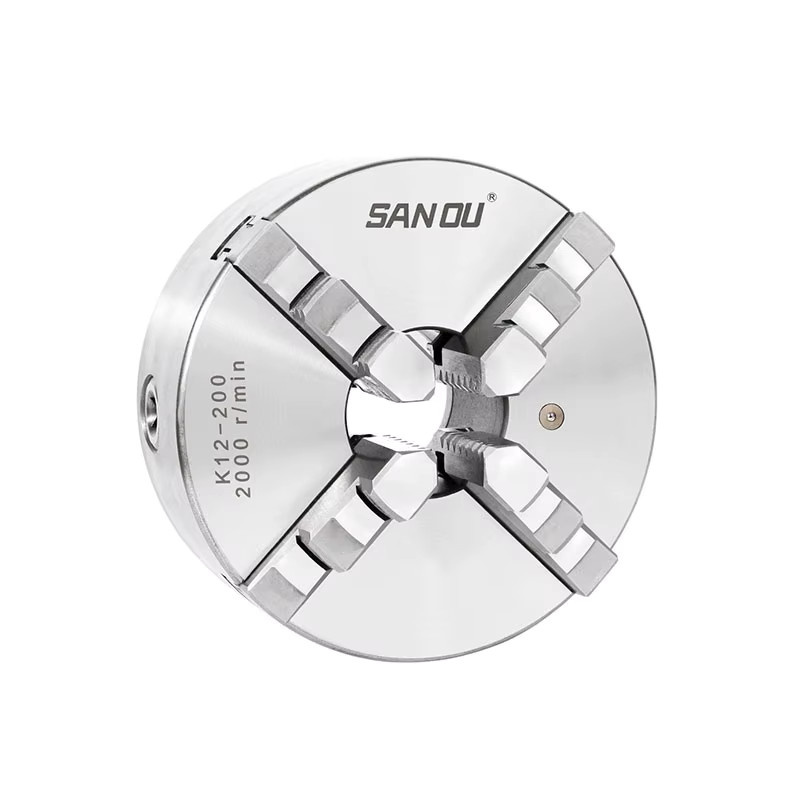 LSWCBE K12 Selbstzentrierendes 4-Backen-Spannfutter Präzisions-CNC-Drehvorrichtung Scrollfutter in Silber - Bild 2