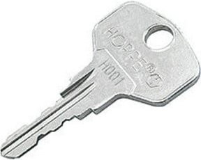 HOPPE Fenstergriffschlüssel H001 gleichschließend aus Eisen, vernickelt, Silber - Bild 1