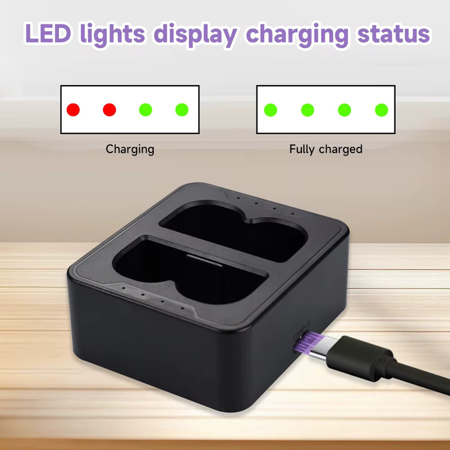 PALO Li-Ionen-Akku 7000 mAh mit Schnellladegerät für Ring Video Doorbell 4 3 Plus 3 und Spotlight Cam Solar, Schwarz - Bild 2