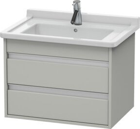 Duravit Waschtischunterschrank Ketho in Grau, wandhängend mit 2 Schubladen, B: 65 cm, T: 45,5 cm, H: 48 cm - Bild 1