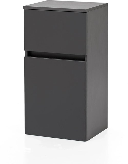 Held Möbel Unterschrank Salerno in matt Graphitgrau, Breite: 40 cm, Tiefe: 35 cm, Höhe: 79 cm - Bild 1