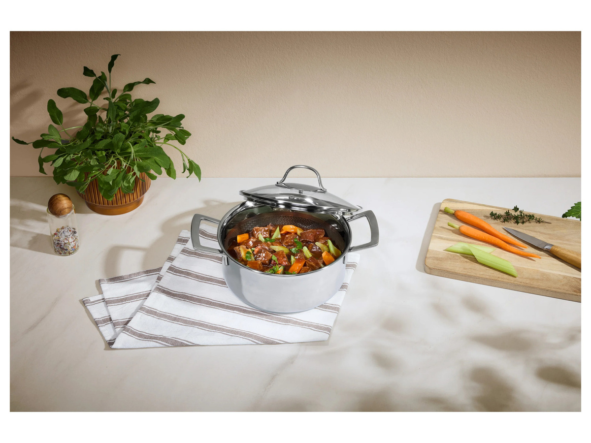 SILVERCREST Premium-Edelstahltopf mit Wabenstruktur, Durchmesser: 20 cm, Silber - Bild 2