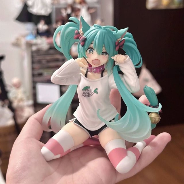 Bandai Hatsune Miku Neko T-Shirt Ver., Actionfigur, 11cm - Bild 1