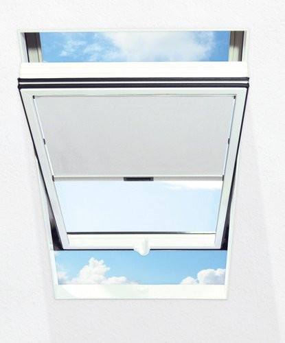 RORO Sichtschutzrollo SR3.0 aus Textil in Weiß, B: 74 cm, H: 118 cm, T: 74 cm - Bild 1