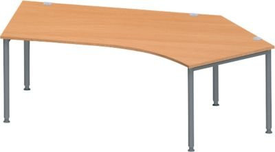 Schäfer Shop Genius Winkelschreibtisch MODENA FLEX 135 Grad mit Ansatz rechts in Buche und Anthrazit - Bild 1