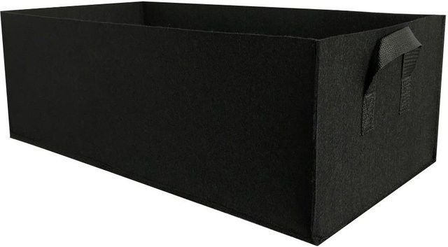 MTMA Pflanzbeutel aus verdicktem Filz mit Griff für Blumen und Gemüse, atmungsaktiver Blumentopf in Schwarz, B/T/H: 60 x 30 x 20 cm - Bild 1