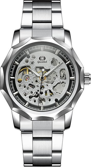 GUCAMEL Armbanduhr Automatik, Edelstahl, Eckig, Silber, Herren - Bild 1