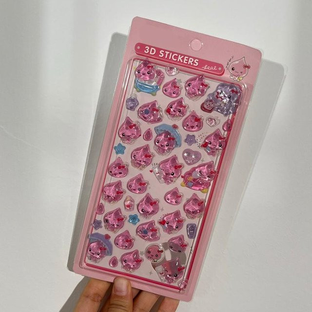 Yiran toy 1, 3D-Wassertropfen-Aufkleber, Cartoon Kleine Wassertropfen-Aufkleber, DIY Dekorativer Aufkleber, Schreibwaren Regentropfen, Gelee Kristall-Aufkleber - Bild 1