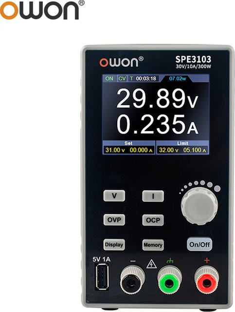 OWON SPE6103 Programmierbares DC-Netzteil mit 2,8 Zoll LCD, 300 W, 60 V/10 A und 60 V/5 A, Digitaler Spannungsregler mit 10 mV/1 mA Auflösung - Bild 1