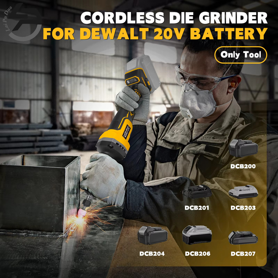 DeWalt Bürstenloser elektrischer Stabschleifer mit variabler Geschwindigkeit und 4 Akkus für 20 V Batterien zum Schleifen, Polieren und Entgraten von Metall - Bild 2