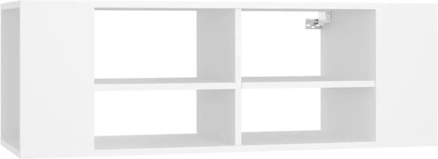 vidaXL TV-Wandschrank in Weiß, modern und matt, B/T/H: 102 x 35 x 35 cm - Bild 2