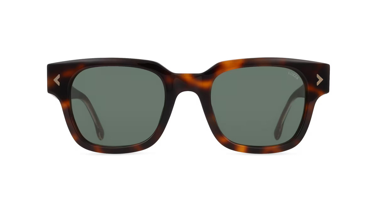 Lozza LOZSL4300 Sonnenbrille, Vollrand, quadratisch, Kunststoff, Unisex, braun, grün - Bild 1