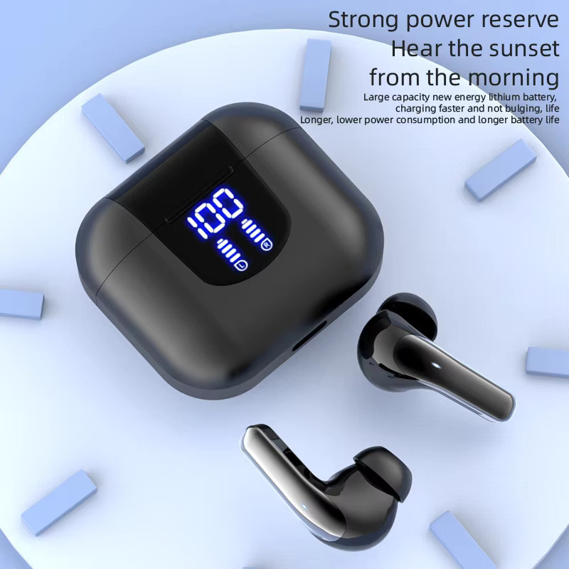 PHONEPACE Bluetooth 5.4 In-Ear-Kopfhörer in Schwarz mit HiFi-Stereo-Sound, Geräuschunterdrückung und digitalem Display - Bild 3