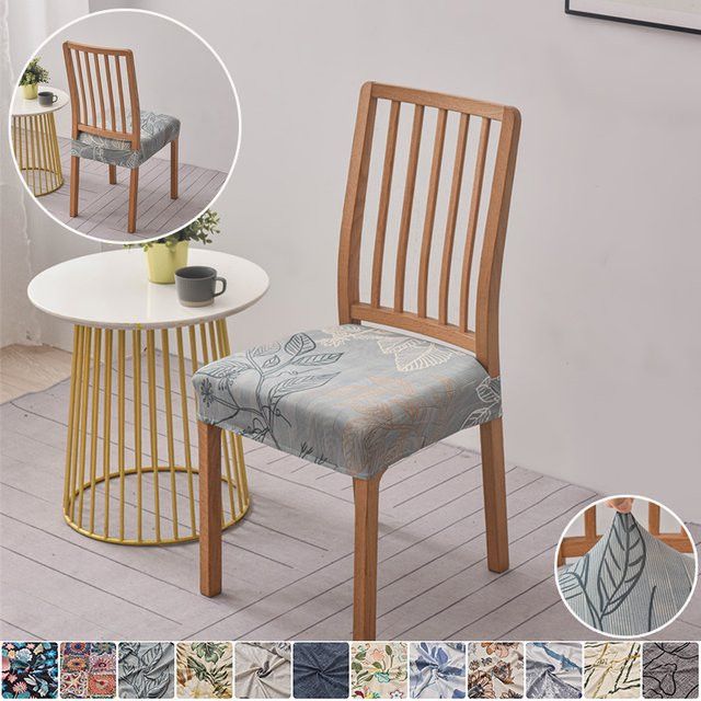 WANERQU Böhmischer Stil bedruckter Stuhlsitzbezug aus Stretchmaterial, abnehmbarer gepolsterter Stuhlbezug für dein Esszimmer - Bild 1