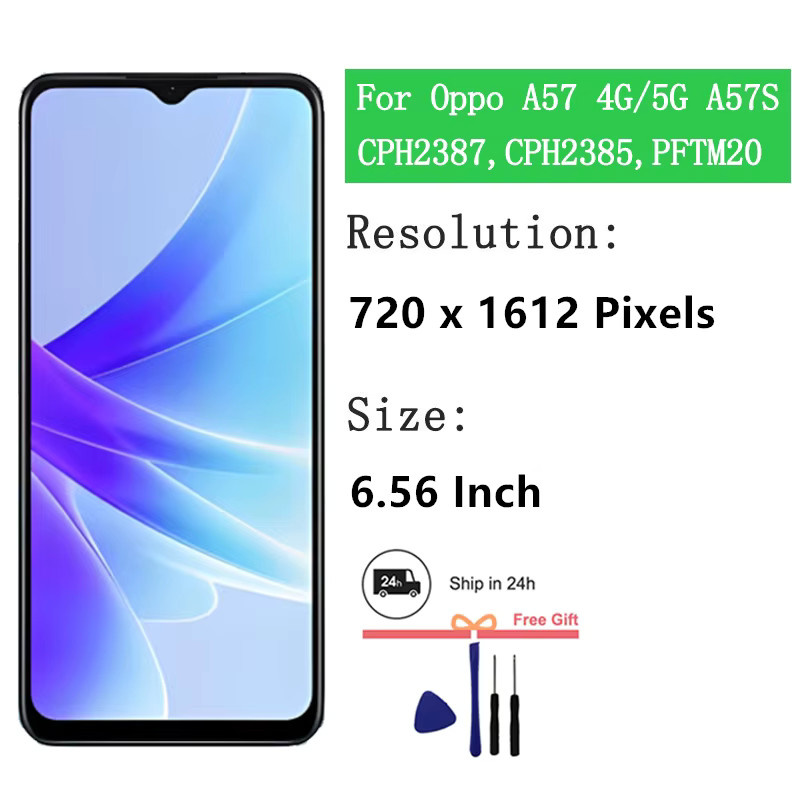 LCD Display Touchscreen Digitizer Montage für OPPO A57 4G A57s 5G in Schwarz - Bild 2