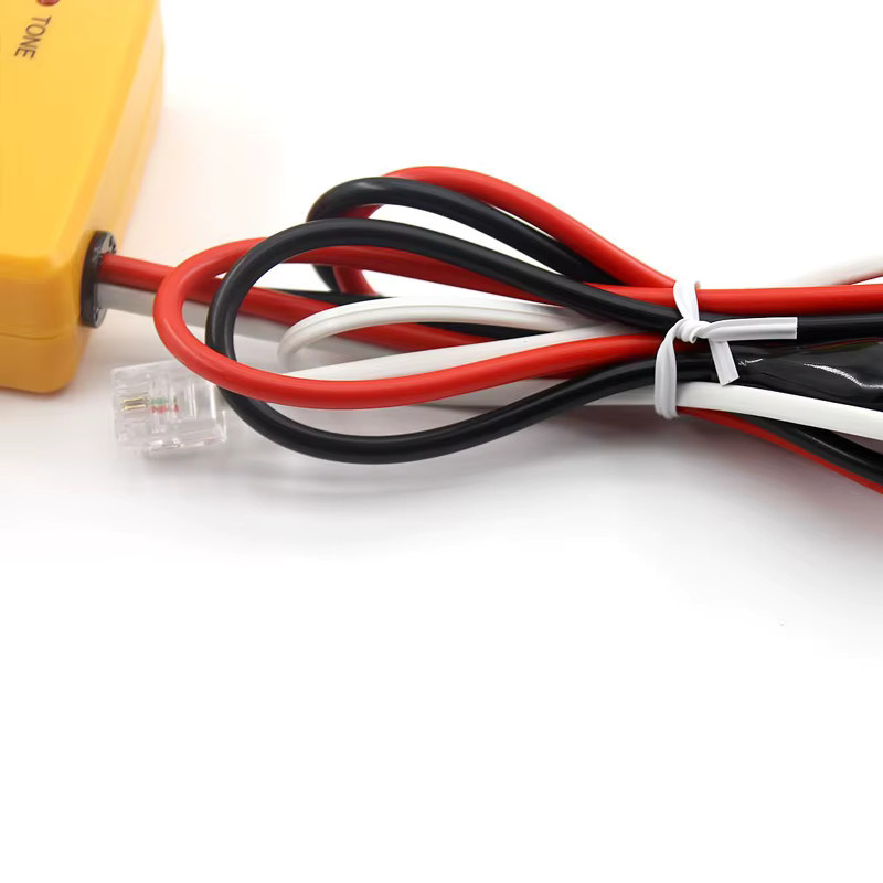 QHJIA Netzwerk Telefon Kabel Finder mit Ton Generator und Sonde, Draht Tracer und Circuit Tester mit RJ11 Stecker und Krokodilklemmen, Gelb - Bild 2