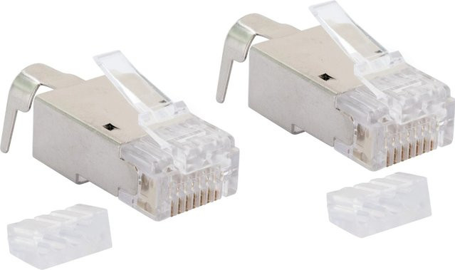 Schwaiger Netzwerkstecker-Set CAT 6A / CAT 7 in Weiß - Bild 1