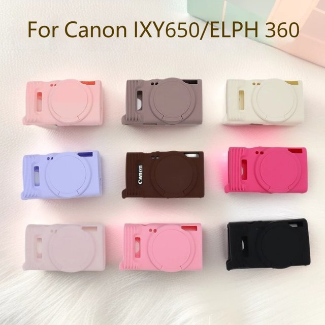 Silikonhülle für Canon IXY 650 und ELPH 360 HS inklusive Objektivschutzkappe in Braun - Bild 1