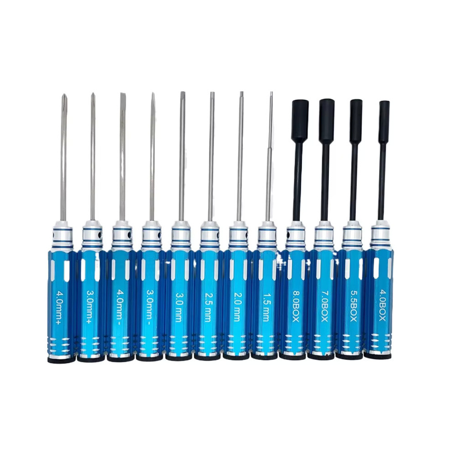 YSIDO RC Tool Kit, 18-teiliges Set, Schraubendreher, Zange, Reibahle, Rot - Bild 4