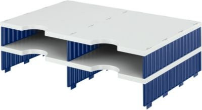 styro Sortierstation styrodoc Standard Anbaueinheit DIN C4 grau/blau - Bild 1