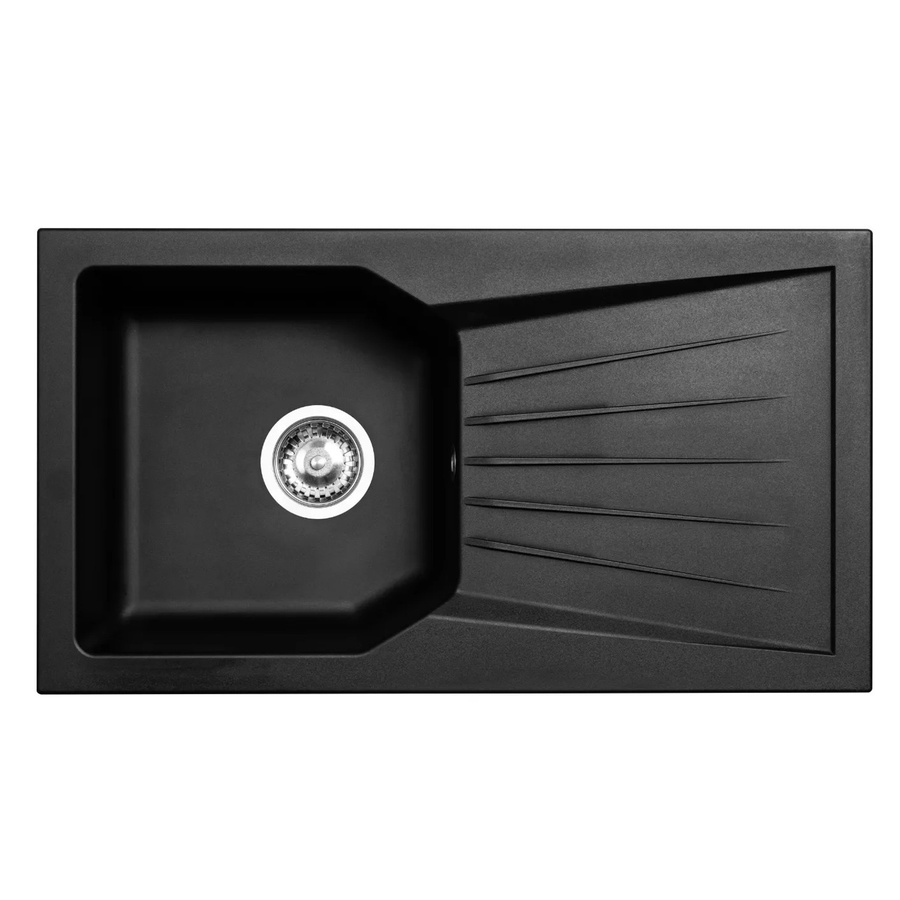 Pyramis Einbauspüle Zephyrus aus Verbundwerkstoff in Schwarz, B: 78 cm, T: 43,5 cm - Bild 2