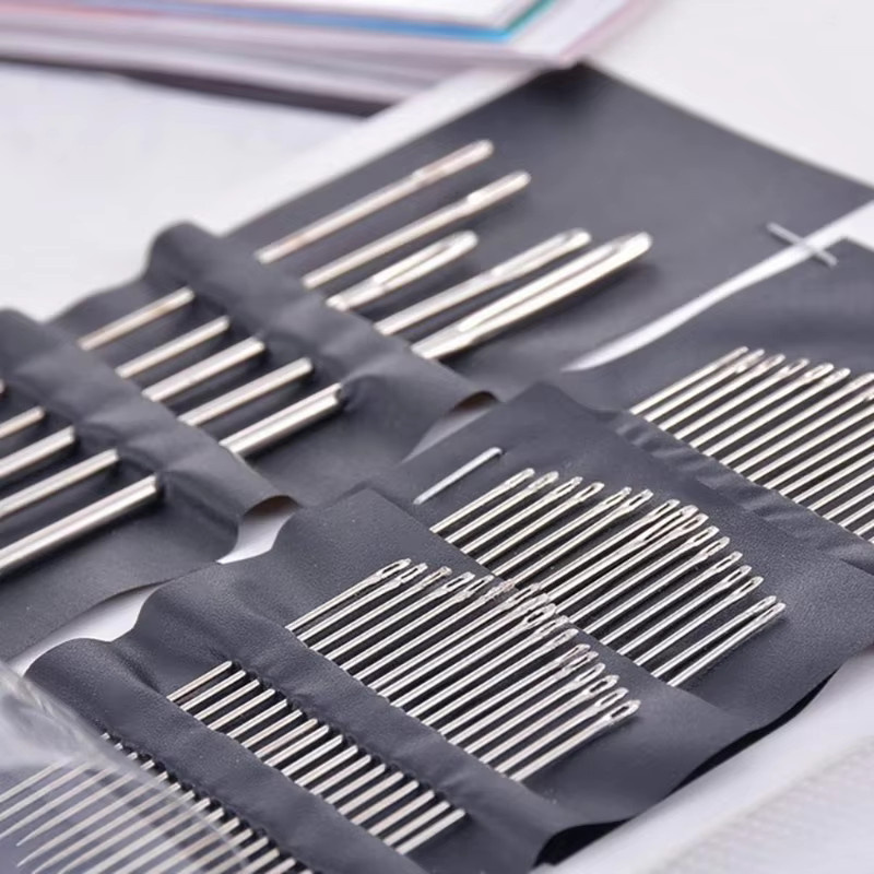 55er Set Edelstahl Nähnadeln für Leder in Silber, Länge: 15 cm - Bild 5