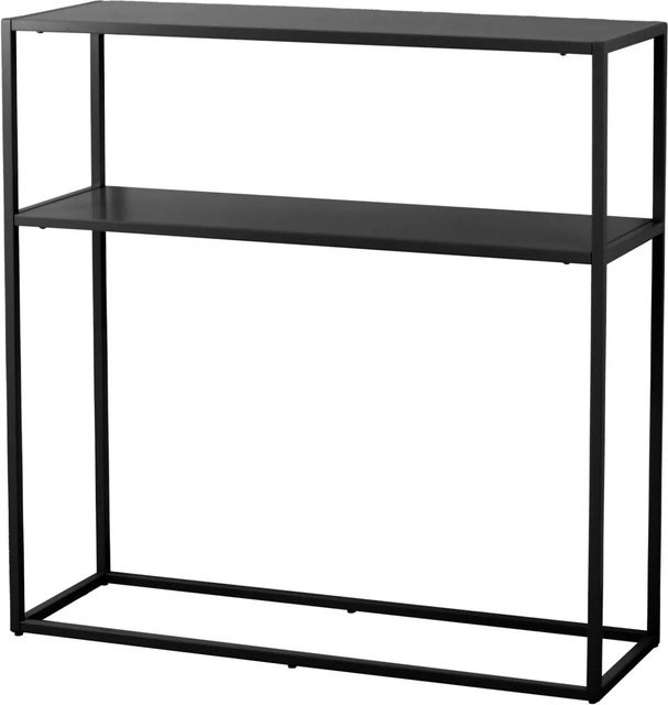 Osoltus Cube Konsolentisch im Industrie-Stil aus Metall, Schwarz, B/T/H: 80 x 25 x 80 cm - Bild 1
