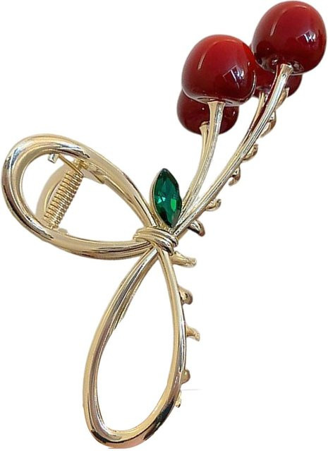 Cherish Eyes Haarklammer 3D-Kirsche, gold, Mädchen - Bild 1