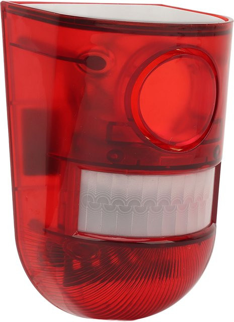 DECDEAL Solar-Bewegungsmelder-Alarm mit 129 dB Ton und Lichtsignal, IP65 wasserdicht, Farbe: Rot - Bild 1