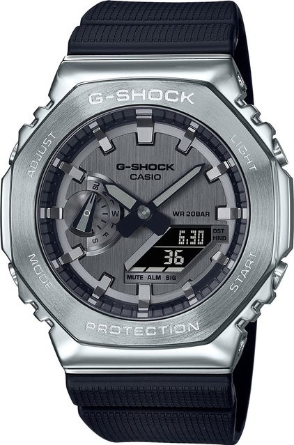 Casio G-Shock Armbanduhr, Quarz, Edelstahl, Grau, 44 mm, Herren - Bild 1