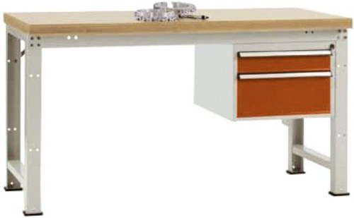 Manuflex Werkbank TP5464.2001 in Rotorange, B/T/H: 180 x 80 x 70 cm - Bild 1
