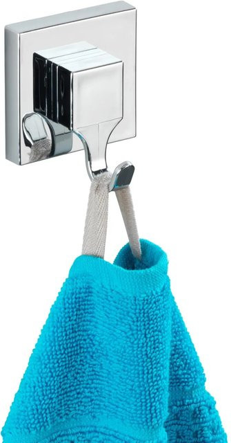 Wenko Vacuum-Loc Hakenset eckig in Chrom glänzend, 2-teilig - Bild 1