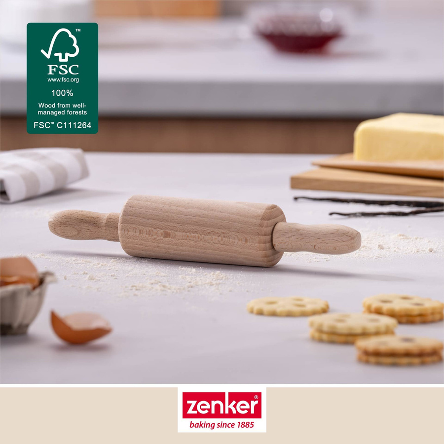 Zenker Teigrolle mini aus Holz, beige, FSC zertifiziert - Bild 3