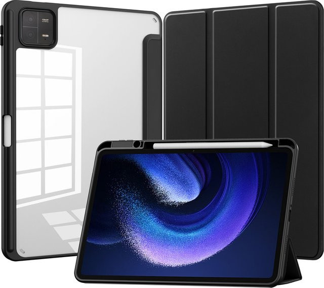 Magnetische Tablet Hülle für Xiaomi Redmi Pad SE 8,7 und 11 Zoll 2023 sowie MiPad 6 5 Pro 11 12,1 6S 12,4 als Ständer und Abdeckung in Pink oder Black - Bild 1