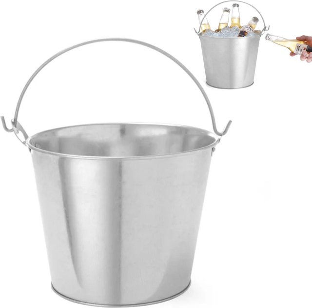 Hendi Eiseimer für Biergetränke mit Flaschenöffner, Silber, Durchmesser: 23 cm, Höhe: 18 cm - Bild 1