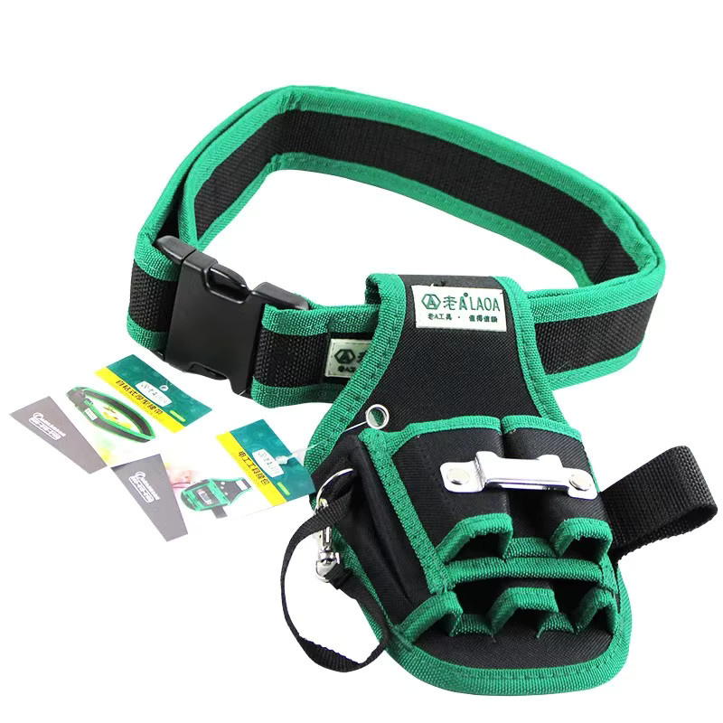 LAOA Multifunktions Elektriker Werkzeugtasche aus wasserdichtem 600D Material in Grün, B/T/H: 25,0 x 11,5 x 7,5 cm - Bild 4